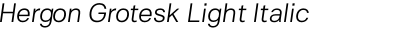 Hergon Grotesk Light Italic